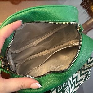 Green Leather Crossbody Bag